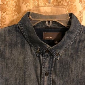 Blue Denim Vince Button-Down Shirt